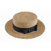 "Classic Straw Hat And Bow Tie Set"