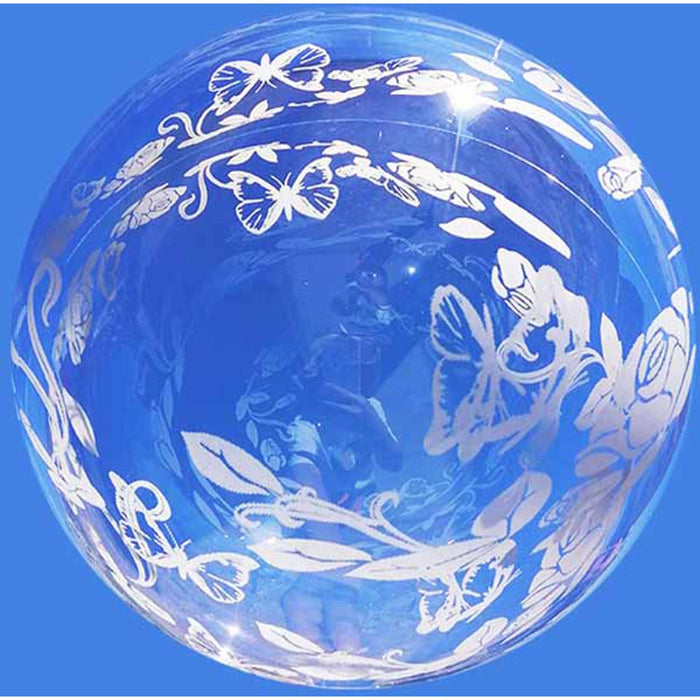 "Clear Bubble Balloon With Butterfly Print"