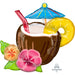 Coconut Pina Colada Balloon Pkg - 30" Shape P35