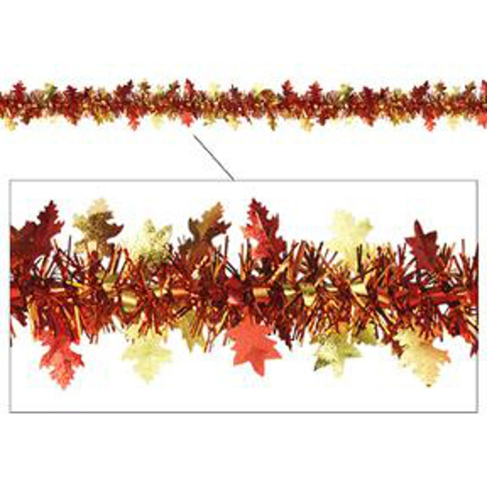 Colorful 12-Foot Autumn Leaves Garland (1/Pk)