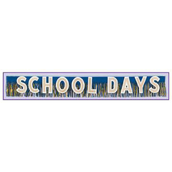 Colorful 6' School Days Banner For Classroom Decoration