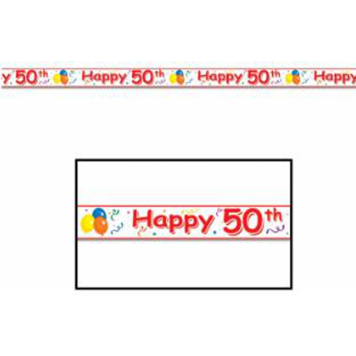 Half a Century Celebration Happy 50th Birthday Party Tape (3/Pk)