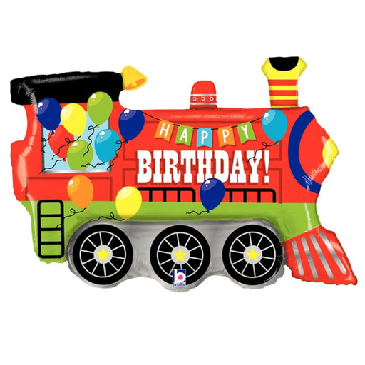 "Colorful Birthday Train Foil Decoration"