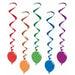 Colorful Balloon Whirls - 5 Pack (3Ft)