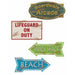 "Colorful Beach Sign Cutouts - Pack Of 4 (14 Inches)"