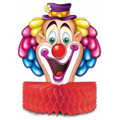 Colorful Clown Centerpiece For Parties And Events - 10" (1/Pkg)