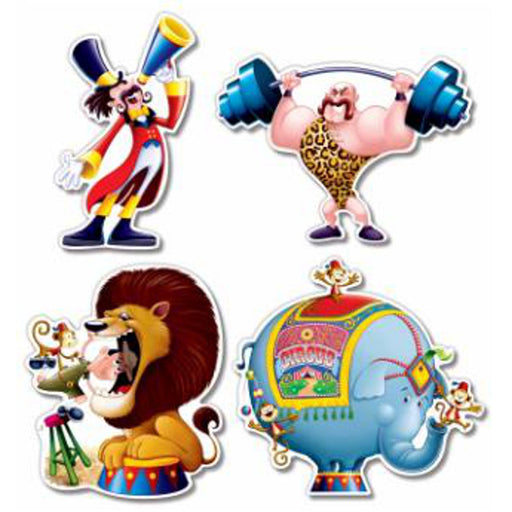 Circus Cutouts Colorful Decor for Big Top Celebrations (3/Pk)