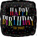 Colorful Happy Birthday Balloons – 18" Square S40 Pack