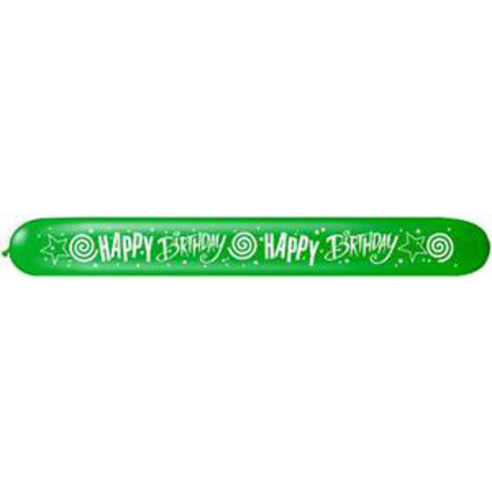 Colorful Happy Birthday Banner Pack - A set of 25 assorted banners in a lively green color to enhance birthday celebrations