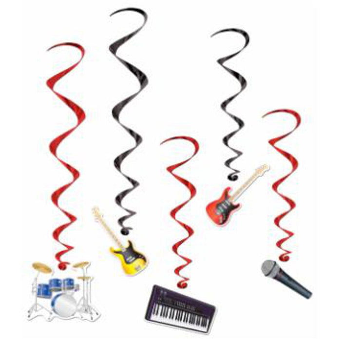 Colorful Musical Band Whirls - 5 Pack