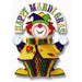 "Colorful Mardis Gras Centerpiece - 11 Inches Tall"
