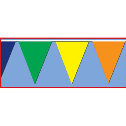 "Colorful Outdoor Pennant Banner - 18" X 120'"