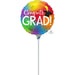 Colourful Grad 4" Round Mylar Balloon.