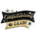 "Congrats Grad Gold And Black 38" Foil Balloon Pack"
