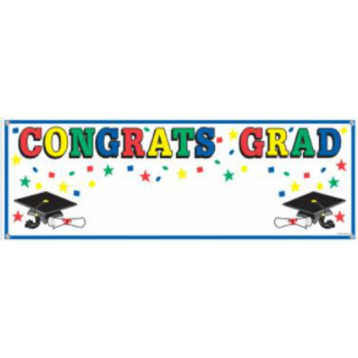 "Congrats Grad Banner - 5'X21" (1/Pkg)"