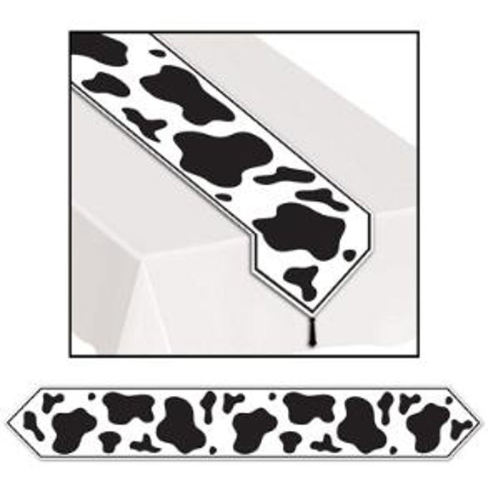 Cow Print Table Runner - 11"X6'(1/Pk)