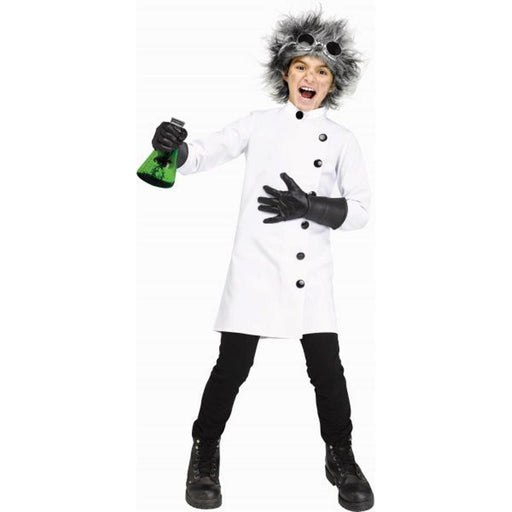 Crazed Scientist Costume For Boys (Ages 8-10) (1/Pk)