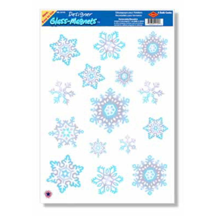 Crystal Snowflake Clings - Pack Of 32.