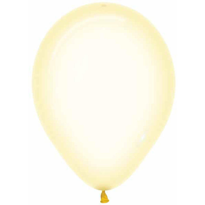 "Crystl Pastel Yellow 11" Latex Balloons - Pack Of 100"