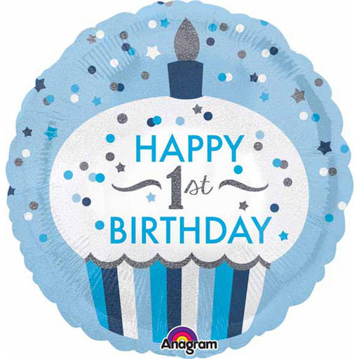 Cupcake Boy 1St Birthday Decoration Package