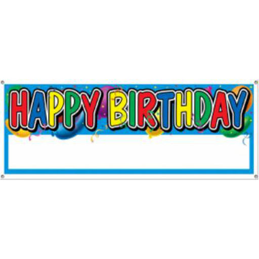 Colorful Wishes Multicolor Happy Birthday Sign Banner for Festive Celebrations (1/Pk)