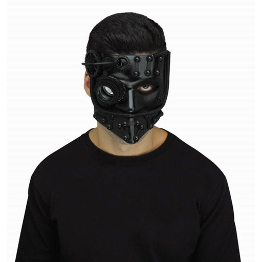 Plastic Face Mask in Black