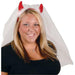 Devil Horns Headband With Veil (12 Pack)
