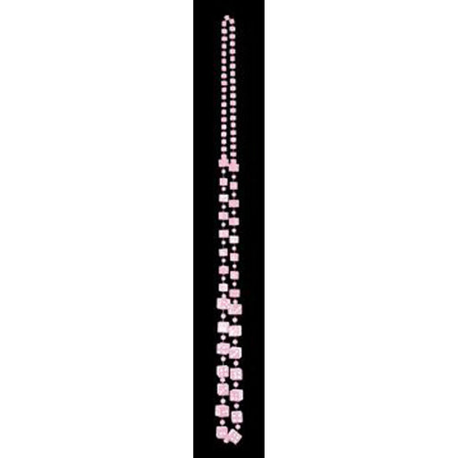 Dice Beads Pink Strand - 48" (1/Card)