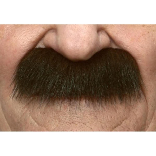 Dark Brown Moustache With White Flecks