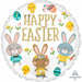 "Easter Garden Party Package: 18" Round Tablecloth, 40 Napkins, And 12 Easter Egg Ornaments"