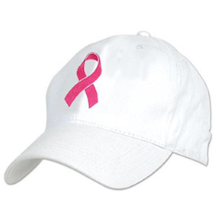 "Embroidered Pink Ribbon Cap"