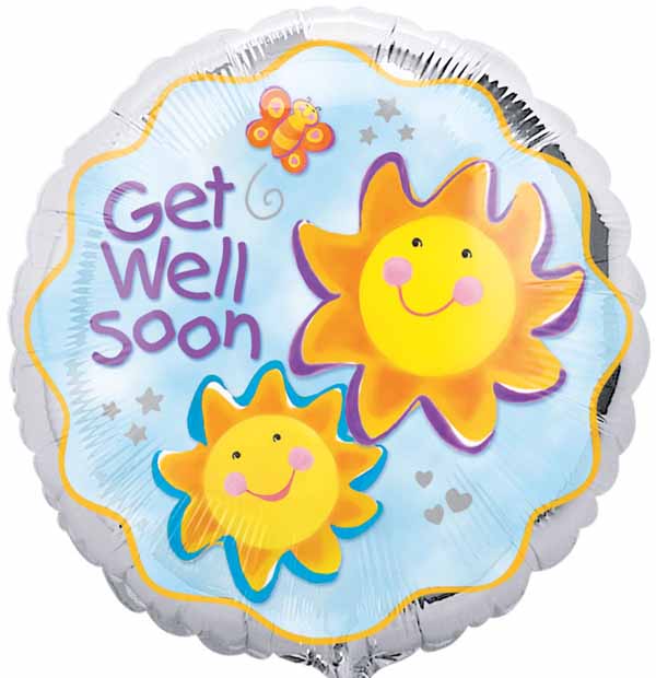 Chatterbox Get Well Soon 18-Inch Foil Balloon