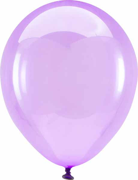 Anagram Crystal Clearz Purple 11-Inch Latex Balloons, 100 Count