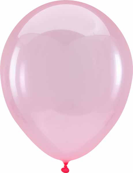 Anagram Crystal Clearz Pink 11-Inch Latex Balloons, 100 Count