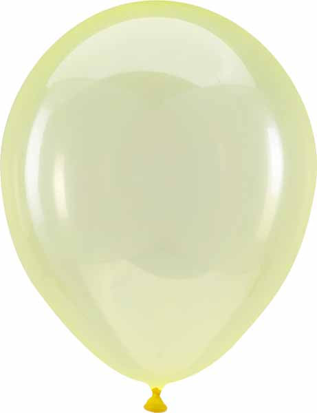 Crystal Clearz Yellow 11 Inch Latex Balloons, 100 Count