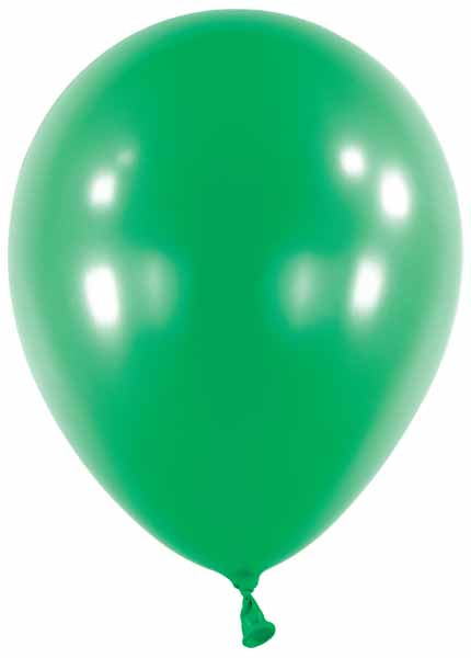 Metallic Festive Green 11-Inch Latex Balloons, 100 Count