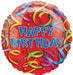 Happy Birthday Streamers 18 Inch Foil Balloon