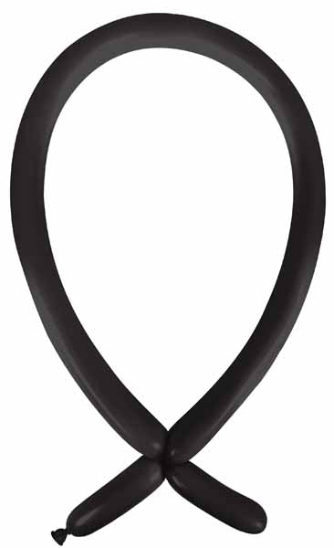 Anagram Jet Black 160 Latex Modeling Balloons, 100 Count