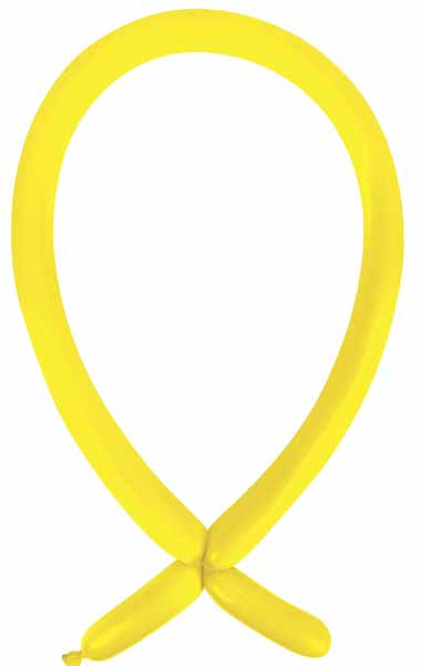 Anagram Sunshine Yellow 160 Latex Modeling Balloons, 100 Count