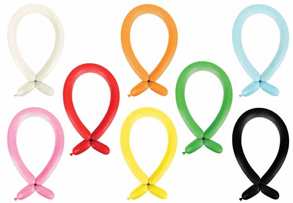 Anagram 260 Classic Assorted Twisting Latex Balloons, 250 Count