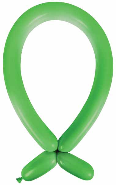 Anagram Festive Green 260 Modelling Latex Balloons, 100 Count