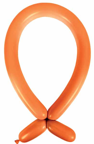 Anagram Orange Peel 260 Latex Twisting Balloons, 100 Count