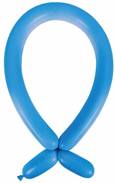 Anagram 260 Bright Royal Blue Modelling Balloons, 100 Count