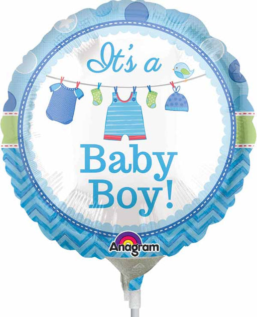 BOY SHOWER WITH LOVE 9" A15 MYLAR