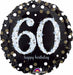 Sparkling 60th Birthday 18-Inch Round Foil Balloon