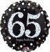 18 Inch Holographic Happy 65th Birthday Foil Balloon