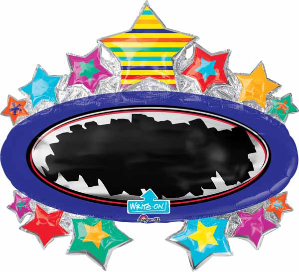 Bright Star Marquee Write-On Foil Balloon, 31 Inch