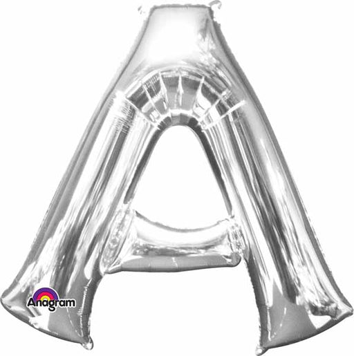 16-Inch Silver Letter A Foil Balloon