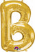 16-Inch Gold Letter B Foil Balloon