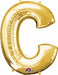 16 Inch Gold Letter C Foil Balloon